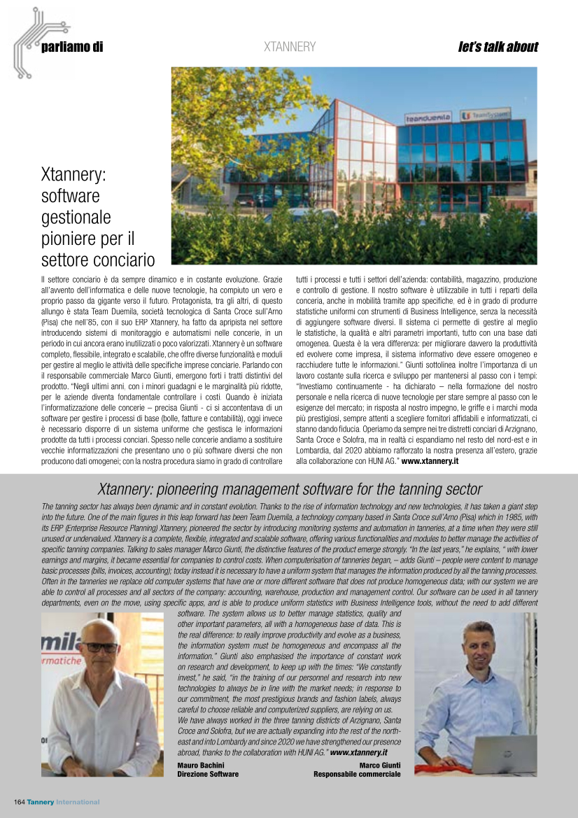 Xtannery, software gestionale pioniere per il settore conciario