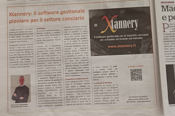 Xtannery nel Dossier Toscana Economia de IL TIRRENO