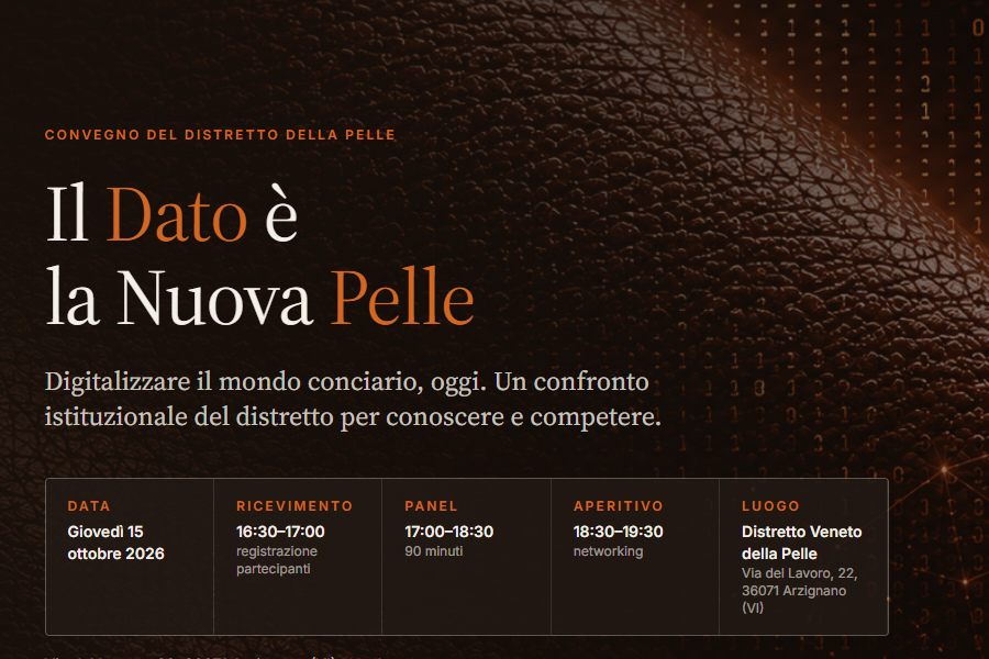 Convegno Distretto della Pelle: il Dato è la nuova pelle